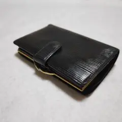 LOUIS VUITTON エピ 二つ折り財布 がま口 ブラック