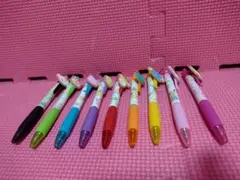 9種 たべっ子どうぶつSCHOOL ラバーマスコット付きゲル ペン ボールペン