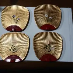 金沢金箔銘々皿4皿
