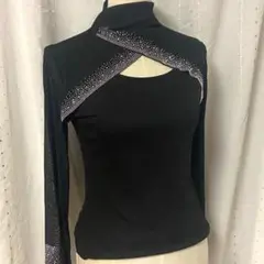 社交ダンス　トップス　ダンス　衣装　練習着　通気性　キラキラ