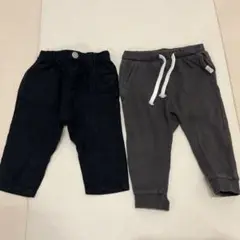 子供服 保育園着 ボトムス 長ズボン 黒 無地 80cm H&M ブランシェス