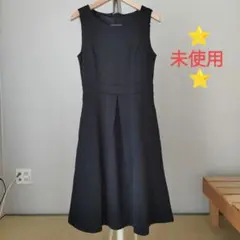 ⭐未使用⭐　レジーナリスレ　ストレッチフレアワンピース　ノースリーブ　ブラック