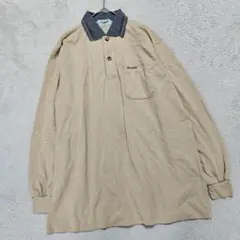 美品 CROCODILE/クロコダイル ポロシャツ【M】ベージュ 形態安定加工