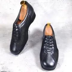 【人気デザイン】極美品 ペダラ【23.5】EEE 花柄 スリッポン 軽量 黒