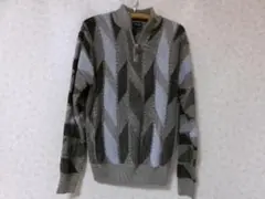 98829　Grosselo　ハーフジップニット　セーター　ベージュ　LL