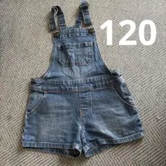 UNIQLO 120 オーバーオール　デニム　短パン