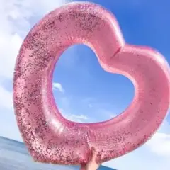 1点限り✨ 夏休み 海外旅行 SNS映え キラキラ カワイイ ハート型 浮き輪