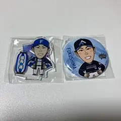 日本ハムファイターズ 福島蓮 アクリルスタンド、缶バッチセット
