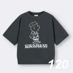 ジーユー KIDSスウェT(5分袖) チャーリーブラウン 120