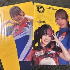 ラウンドワン　クリアファイル　ボウリング　岩見彩乃　岩渕萌香　本間成美