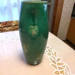 グリーン模様いり花瓶