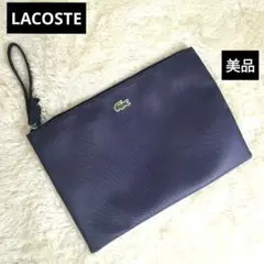 LACOSTE ラコステ クラッチバッグ ネイビー ロゴプレート