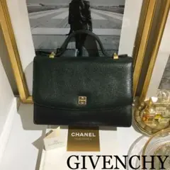 【9万円】GIVENCHY レザー ハンドバッグ ヴィンテージ