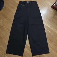 KAPITAL 黒 ワイドパンツ スタッズ付き