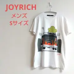 JOYRIC 車と炎 グラフィック Tシャツ メンズSサイズ　 ホワイト