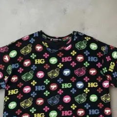 【大人用】ヒステリックミニ ヒスミニ モノグラム 総柄 Tシャツ M 黒 日本製