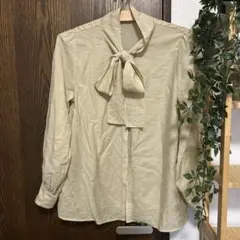 ROPE' PICNIC リボン付き長袖シャツ 38 ベージュ