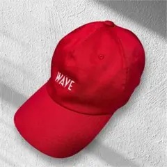 美品　マッシュスタイルラボWAVE 赤 ベースボールキャップ