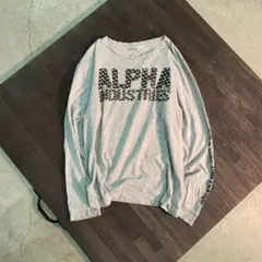 7BS1 【アルファインダストリーズ】長袖Tシャツ　ロンT 古着 used
