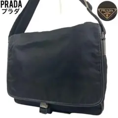 良品 PRADA プラダ ショルダーバッグブラック 手提げ メッセンジャーバッグ