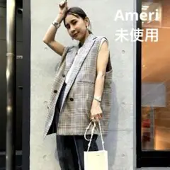 未使用★Ameri★METALLIC BUTTON TAILORED VEST★
