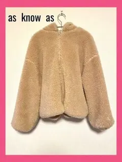 ☆もこもこあったか☆ as know as(アズノウアズ)ボアブルゾン