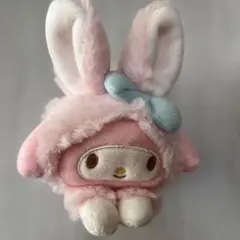 ウサギ耳のぬいぐるみマスコット　サンリオ　まめプチ