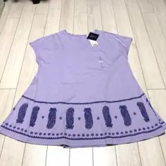 今日だけ価格新品。ユニクロアナスイコラボラベンダー綿100%チュニックカットソー