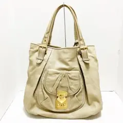 ミュウミュウ トートバッグ - ベージュ