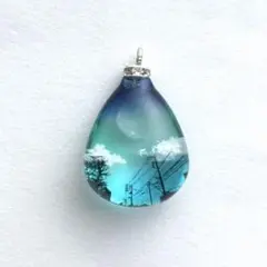 No.335【送料無料】情景レジン　キーホルダー　ネックレス