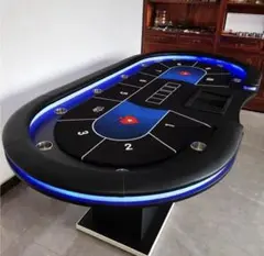 人気新品！ポーカーテーブ　チップ 競技用テーブル LEDライト 高級