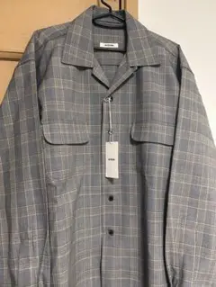 Interim 22AW Hyper Big Open Collor Shirt