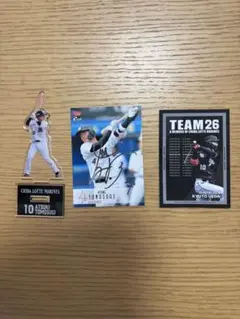 千葉ロッテマリーンズ　友杉　アクスタ・BBMカード(銀箔サイン入り)セット