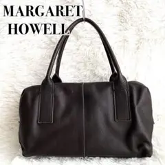 『MARGALET HOWELL』ミニボストン オールレザー ハンドバッグ