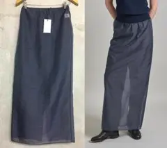 ロエフ タグ付き 美品 24ss バック スリット オーガンジー スカート