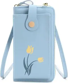 【新品】ブルー スマホショルダー ショルダーバッグ スマホポーチ