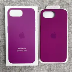「新品未使用」iPhone 16e シリコンケース パープル MagSafe