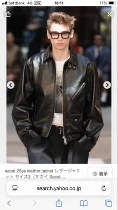 2025年最新】sacai レザージャケット・ライダースの人気アイテム