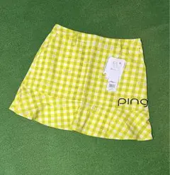 新品！ギンガムチェックスカート/Mサイズ/PING/ストレッチ/夏ゴルフ