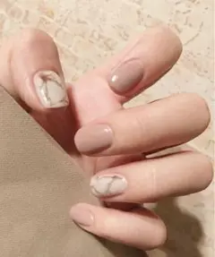 ネイルチップ 大理石ショート