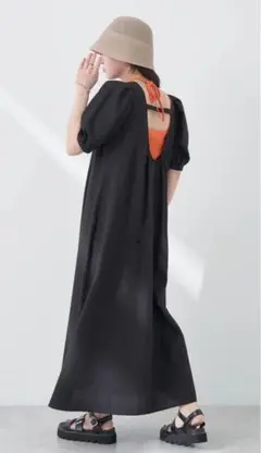 新品 リサイクルポリエステルブレンドAラインワンピース