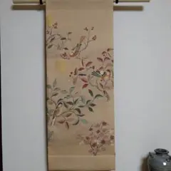 帯リメイク　タペストリー　テーブルセンター　ハンドメイド　鳥　①