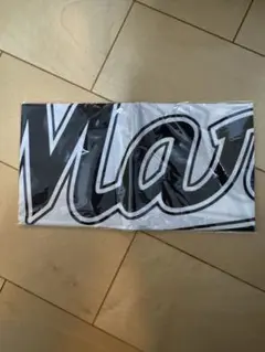 千葉ロッテマリーンズバンダナ Mロゴ 黒白