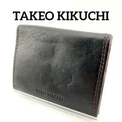 TAKEO KIKUCHI タケオ キクチ コインケース レザー 黒