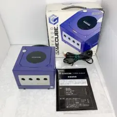 【ジャンク】 未確認 ゲームキューブ バイオレット 本体 取扱説明書 付