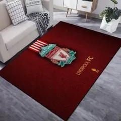 リバプールFC ロゴ入りラグサイズ: 140CM x 200CM
