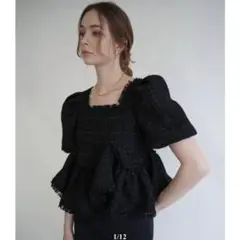 Acka tweed peplum tops