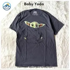 STAR WARS グローグー ベビーヨーダ Tシャツ ブラック Mサイズ