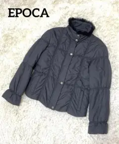 EPOCA✨ラビットファー ダウンジャケット ショート丈 ブラック 40 L