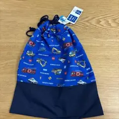 体操着袋　車柄　巾着袋